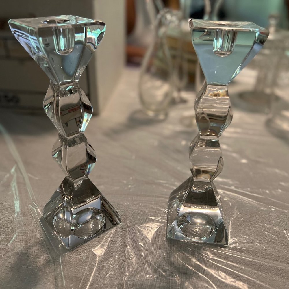 Lenox crystal candle holders